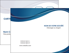 impression carte de visite web design bleu fond bleu courbes MFLUOO74825