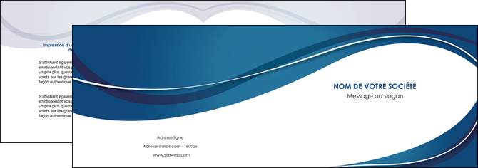 exemple depliant 2 volets  4 pages  web design bleu fond bleu courbes MFLUOO74831
