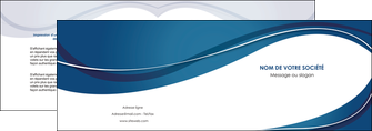 exemple depliant 2 volets  4 pages  web design bleu fond bleu courbes MFLUOO74831