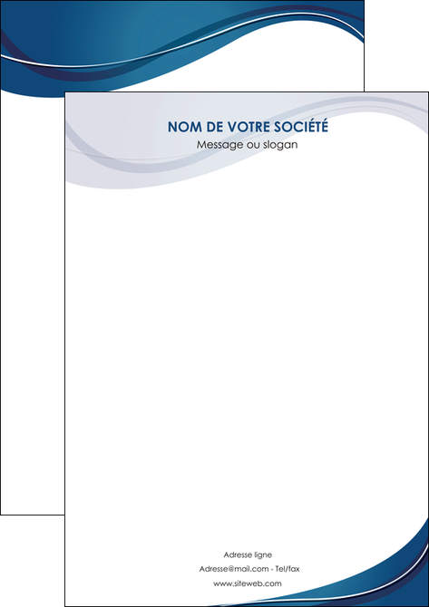 impression affiche web design bleu fond bleu courbes MFLUOO74857