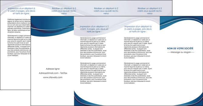 cree depliant 4 volets  8 pages  web design bleu fond bleu courbes MFLUOO74863