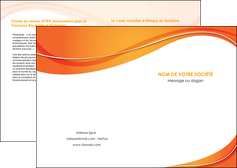 faire modele a imprimer depliant 2 volets  4 pages  orange fond orange couleur MIF75201