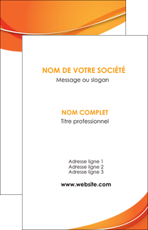 creation graphique en ligne carte de visite orange fond orange couleur MIF75205