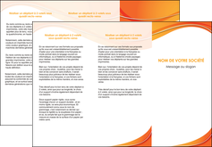 creation graphique en ligne depliant 3 volets  6 pages  orange fond orange couleur MIF75221