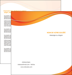 creation graphique en ligne depliant 2 volets  4 pages  orange fond orange couleur MIF75223