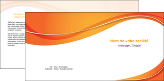 modele depliant 2 volets  4 pages  orange fond orange couleur MIF75225
