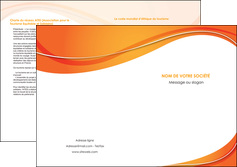 realiser depliant 2 volets  4 pages  orange fond orange couleur MIF75235