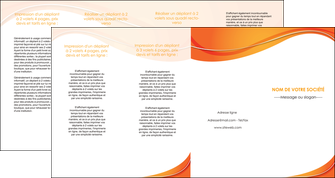 cree depliant 4 volets  8 pages  orange fond orange couleur MIF75241