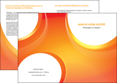 personnaliser maquette depliant 2 volets  4 pages  web design orange fond orange colore MIFBE75607