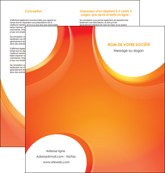 maquette en ligne a personnaliser depliant 2 volets  4 pages  web design orange fond orange colore MIFBE75629