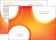 imprimerie depliant 2 volets  4 pages  web design orange fond orange colore MIFBE75641