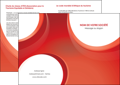 realiser depliant 2 volets  4 pages  web design rouge couleur colore MIF75659