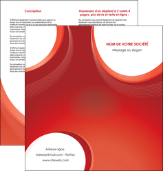 imprimer depliant 2 volets  4 pages  web design rouge couleur colore MIF75681