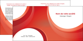 imprimerie depliant 2 volets  4 pages  web design rouge couleur colore MIF75683