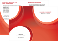 imprimer depliant 2 volets  4 pages  web design rouge couleur colore MIF75693