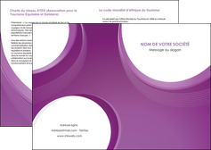 cree depliant 2 volets  4 pages  web design violet fond violet courbes MLIGCH75711