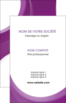 impression carte de visite web design violet fond violet courbes MLIGCH75715