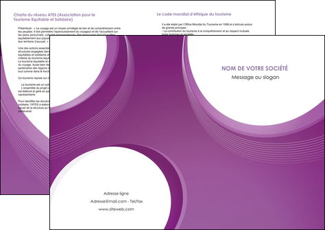 creation graphique en ligne depliant 2 volets  4 pages  web design violet fond violet courbes MLIGCH75745