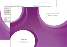 creation graphique en ligne depliant 2 volets  4 pages  web design violet fond violet courbes MLIGCH75745