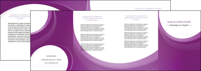 modele en ligne depliant 4 volets  8 pages  web design violet fond violet courbes MLIGCH75747