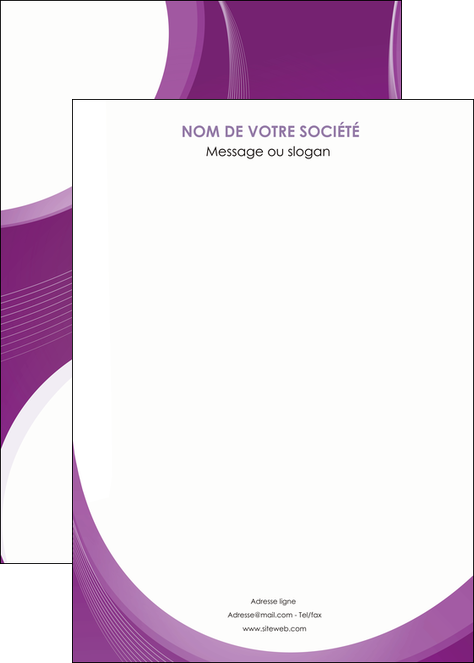 imprimerie affiche web design violet fond violet courbes MLIGCH75749