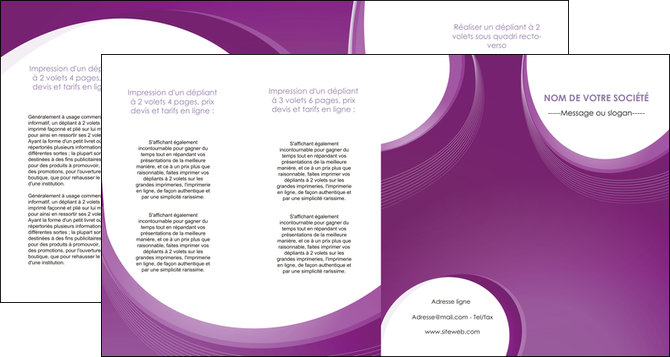 cree depliant 4 volets  8 pages  web design violet fond violet courbes MLIGCH75751