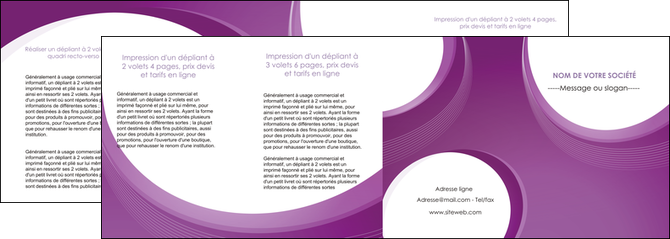 faire modele a imprimer depliant 4 volets  8 pages  web design violet fond violet courbes MLIGCH75753