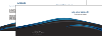 imprimer depliant 2 volets  4 pages  web design fond noir bleu abstrait MLIGBE75991