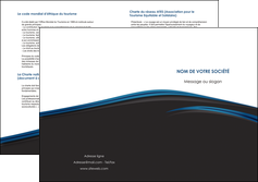 faire modele a imprimer depliant 2 volets  4 pages  web design fond noir bleu abstrait MLIGBE76015
