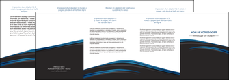 faire depliant 4 volets  8 pages  web design fond noir bleu abstrait MLIGBE76017