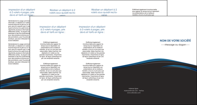 creer modele en ligne depliant 4 volets  8 pages  web design fond noir bleu abstrait MLGI76021