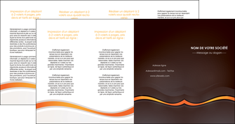 modele depliant 4 volets  8 pages  web design orange gris texture MLIGBE77193
