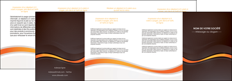 cree depliant 4 volets  8 pages  web design orange gris texture MLIGBE77197