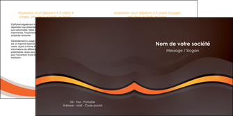 impression depliant 2 volets  4 pages  web design orange gris texture MLIGBE77209