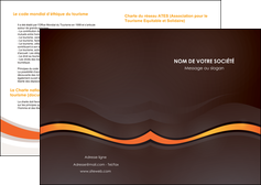 realiser depliant 2 volets  4 pages  web design orange gris texture MLIGBE77221