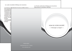 exemple depliant 2 volets  4 pages  web design gris fond gris rond MLIG78989