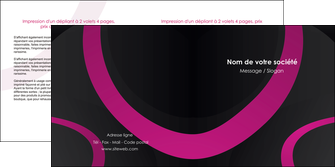 modele en ligne depliant 2 volets  4 pages  web design noir fond noir violet MLIG79011