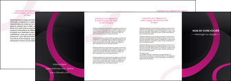 exemple depliant 4 volets  8 pages  web design noir fond noir violet MLIG79045