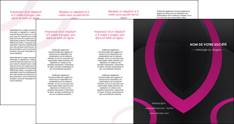 exemple depliant 4 volets  8 pages  web design noir fond noir violet MLIG79049