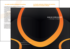 cree depliant 2 volets  4 pages  web design noir orange texture MLGI79125