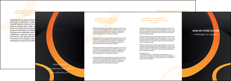 personnaliser modele de depliant 4 volets  8 pages  web design noir orange texture MLGI79149