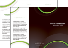 faire modele a imprimer depliant 3 volets  6 pages  web design noir fond noir vert MID79247