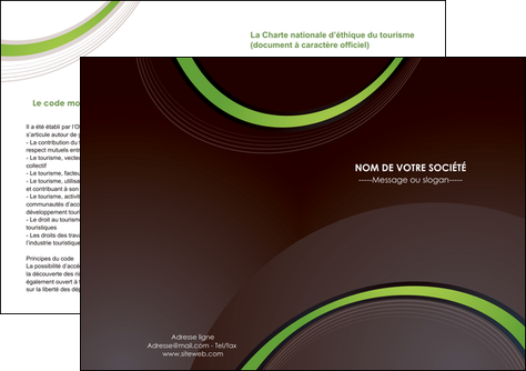 personnaliser modele de depliant 2 volets  4 pages  web design noir fond noir vert MID79261