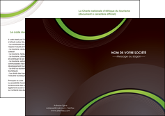 personnaliser modele de depliant 2 volets  4 pages  web design noir fond noir vert MID79261