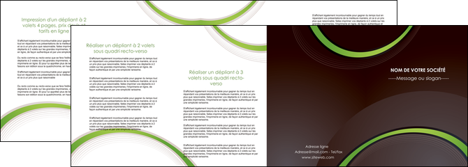faire modele a imprimer depliant 4 volets  8 pages  web design noir fond noir vert MID79265
