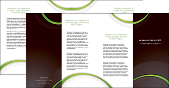 cree depliant 4 volets  8 pages  web design noir fond noir vert MID79269