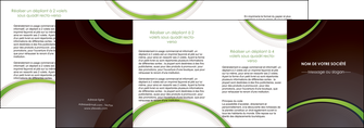 imprimer depliant 4 volets  8 pages  web design noir fond noir vert MID79271