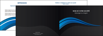 faire modele a imprimer depliant 2 volets  4 pages  web design bleu couleurs froides gris MLIGBE79563