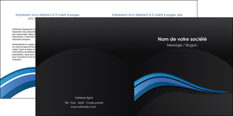 imprimer depliant 2 volets  4 pages  web design bleu couleurs froides gris MLIGBE79575