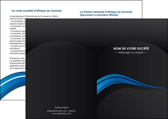 creer modele en ligne depliant 2 volets  4 pages  web design bleu couleurs froides gris MLIGBE79585